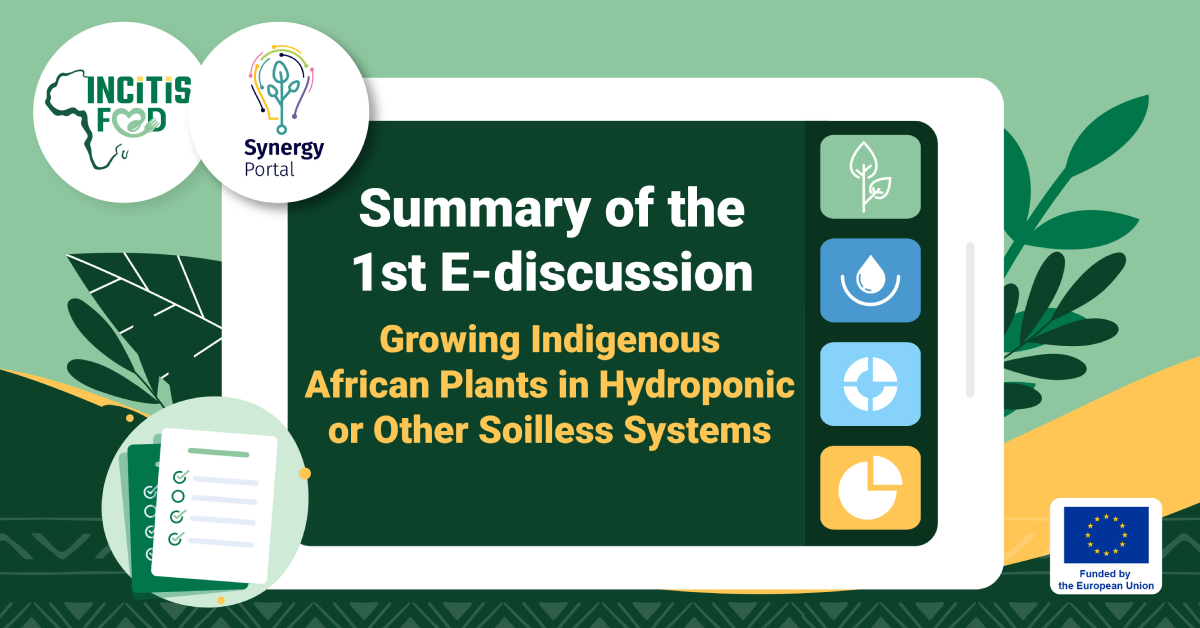 Growing Indigenous African Plants in Hydroponic or Other Soilless Systems e-discussion